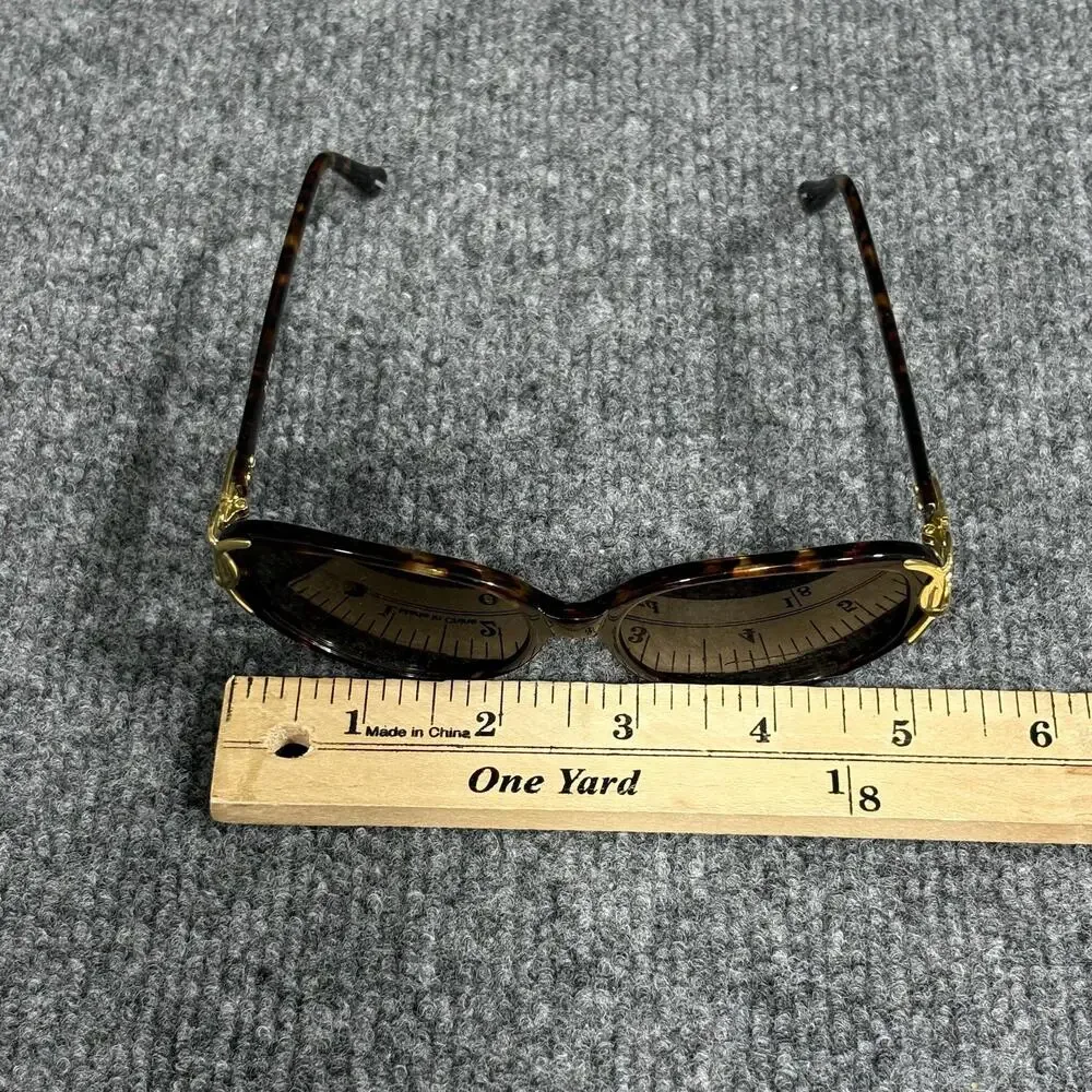 Rocco Originals Sunglasses Womens Brown Tortoise Oval UV400 Tinted Lenses Gold